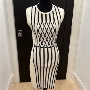 Opening Ceremony Black and White Geometric Mini Dress